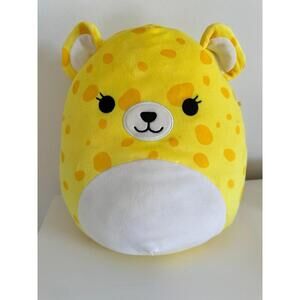 Large Squishmallow Lexie the Yellow Cheetah Plush Large 12”H x 11”L NWOT
